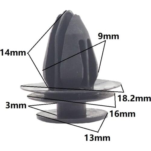 KE LI MI 100x Car Universal Plastic Door Trim Panel Fastener Clips For Mitsubishi Suzuki Toyota Decorative Plates