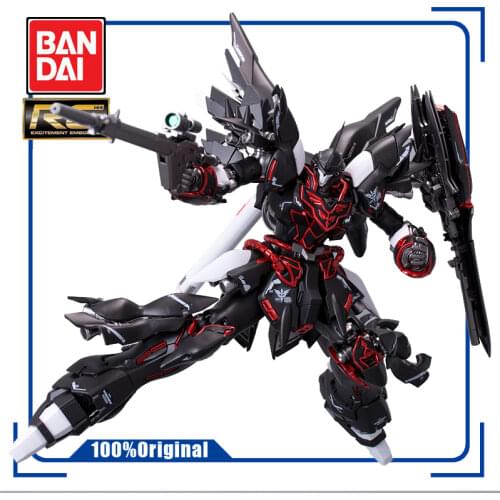 BANDAI RG 1/144 MSN-06S Sinanju GUNDAM Black Phantom Metal Coloring Action Toy Figures Up To Assembly Model Boy Favorite Gift