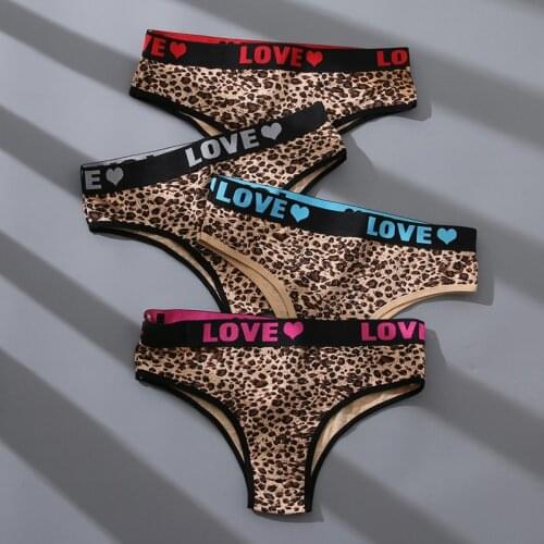 BZEL Sexy Leopard Womens Panties Fashion Trend Briefs Cotton Cozy Lingerie Skin-Friendly Underpants Breathable Female Underwear