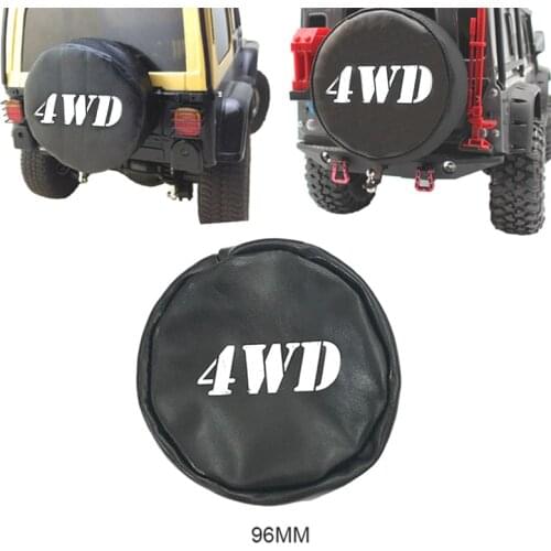 96mm Leather Spare Tires Cover For 1/10 RC Crawler Car Traxxas TRX4 TRX-4 AXIAL SCX10 90046 90047 RC4WD D90 D110 TF2 Tamiya CC01