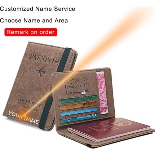 RFID Passport Covers Holder Multi-Function ID Bank Card Women Men PU Leather Wallet Case Travel Accessories Case For Passport