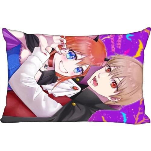 Anime Gintama Pillowcase 45x35cm(One Side)Rectangle Zipper Pillow Case Bright Print Throw Wedding Decorative Pillowcase Cover
