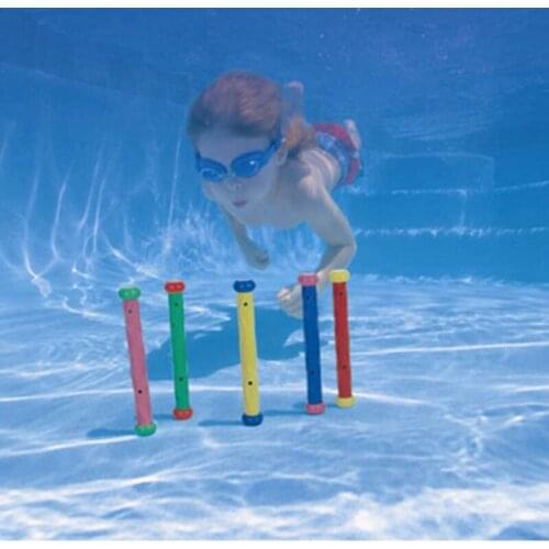 Child Swimming Practise Diving Stick Swimming Pool Toy 5pcs per set