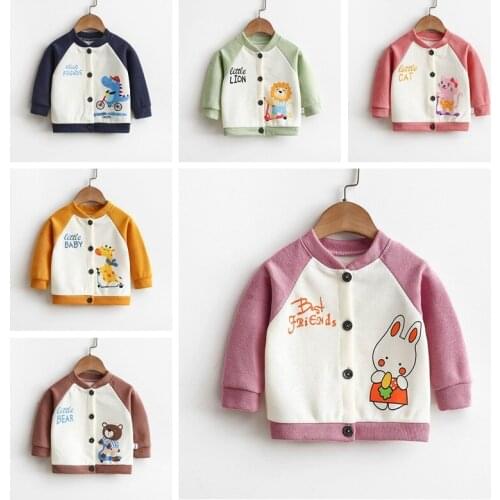 1-3-5 Years Old Childrens Coats Fashion Baby Girls Knitting Shirt Cotton Cartoon Boys Casual Jackets Autumn Girl Cardigan Coat