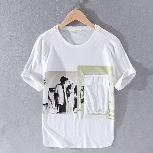 Designer brand Italy t shirt men white round neck t-shirt for men casual fashion t shirts male loose comfortable tshirt camisa