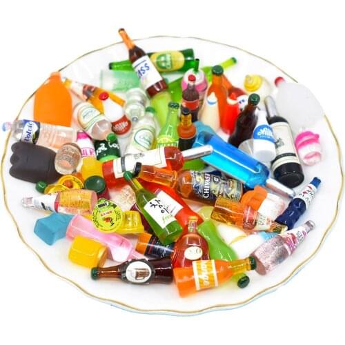 1/12 Scale Doll House Supermarket Dollhouse Miniature Drink Bottle For BJD Barbies Doll Pretend Play Kitchen Decor Accessories