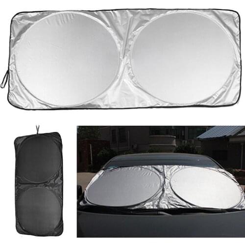 Summer Folding Jumbo Front Car Window Sun Shade Auto Visor Windshield Block Cover
