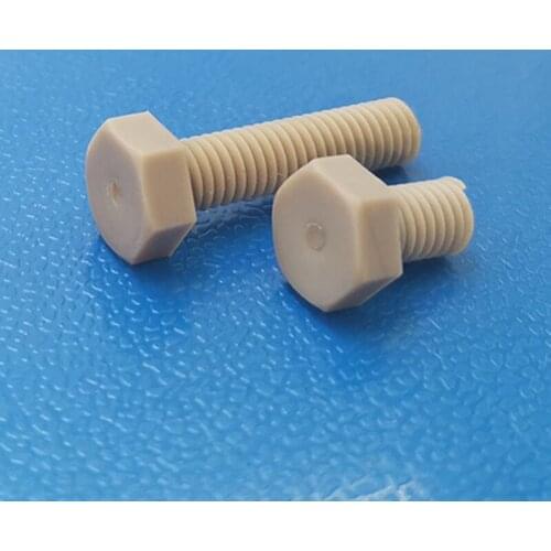 M6 M8 Hexagon Peek Screw Plastic Screws High Temperature Resistance Hex head Bolts 1PCS