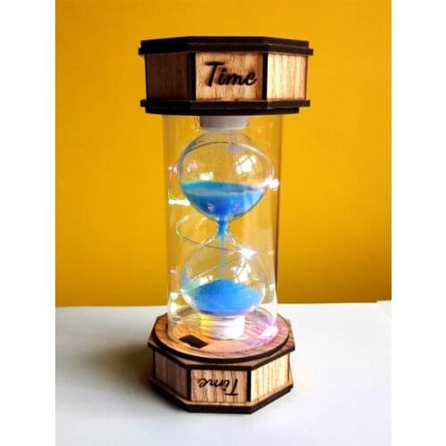 AÇK Sand clock LED Luminous 15 X6CM desk clock relogio de mesa настольные часы reloj de escritorio