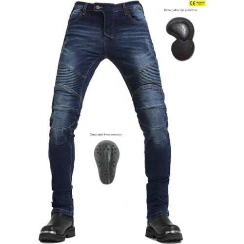 2021 New motorcycle jeans mens summer casual motorcycle pants stretch pants riding racing off-road hockey pants