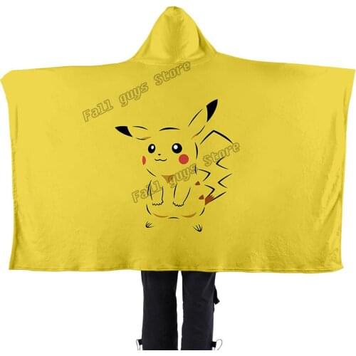 New Pokemon Pikachu Blankets Cloak Anime Lanrong Bucket Bedding Set Spring Autumn Cartoon Print Kid Cute Bedroom Decoration Gift