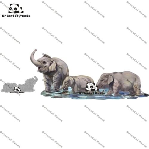 New Dies 2020 Camper Van Metal Three elephants Dies photo album cutting die Scrapbooking Stecil cutting 2021 new metal craft die