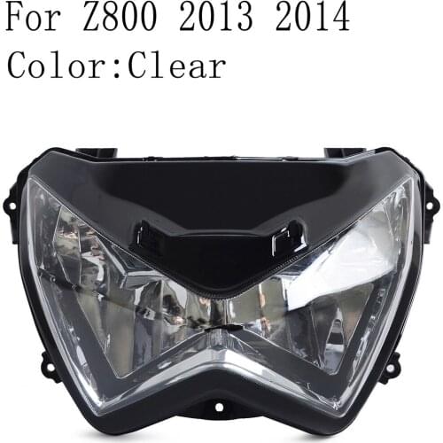Motorcycle Front Headlight Lamp Assembly For Kawasaki Z800 2013 2014 Clear Lens
