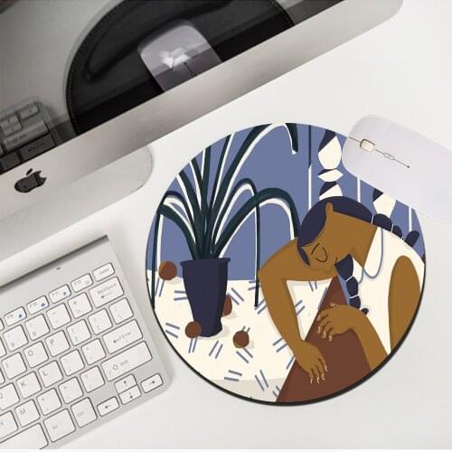 Drop Shipping Creativity Art Instagram Girl Heart Cartoon Mousepad Small Lovely Officenon-slip Creative TableMat Mouse Pad Anime