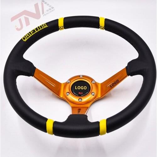 PVC Steering Wheel Racing Sports Deep Corn 350mm Steering Wheel