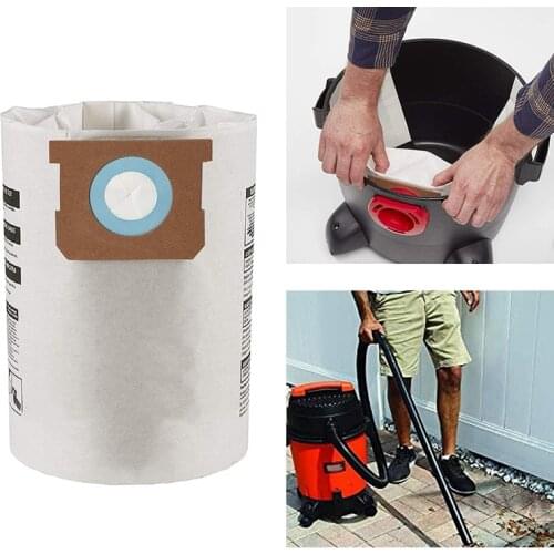 SANQ Replacement Wet/Dry Vacuum Bags Dust Bags for Shop-Vac Ridgid 5-8 Gallon Vacuum 9066100 90661 906-61