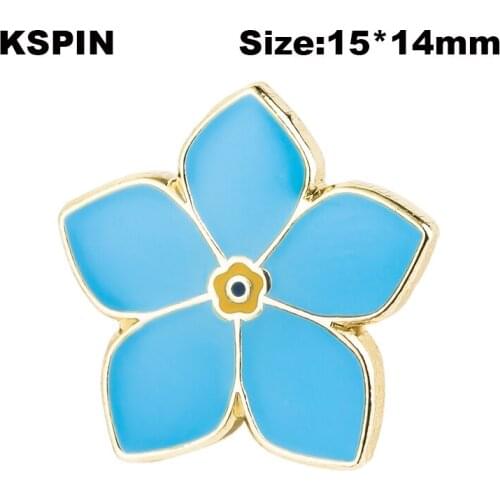 Blue Color Flower Badges Lapel Pins Brooches