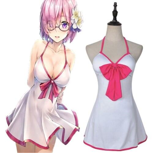 Game Fate Grand Order Cosplay Costumes Mash Kyrielight Cosplay Swimwear Costume Halloween Carnival Party Women Swimwear