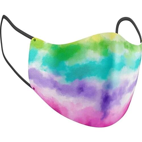 1Pc Ski Fasemask Reusable Tie Dye Print Cotton Washable Ski Fase Maksk For Germ Protection For Adults Breathable Cycling Bandana
