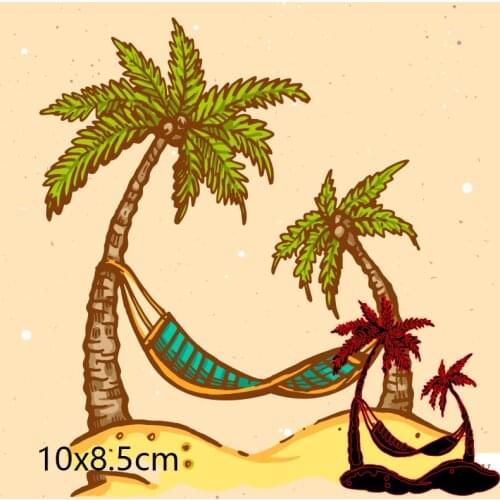 100*85mm Coconut Tree Swing New Cutting DIES Stencil DIY Scrapbook Embossing Card Craft Template Paper Photo Album