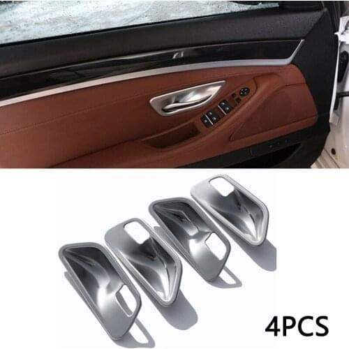 4PCS ABS Car Interior Door Handle Bowl Cover Trim for BMW 5 Series F10 F18 2011-2017 Car Chrome Accessories