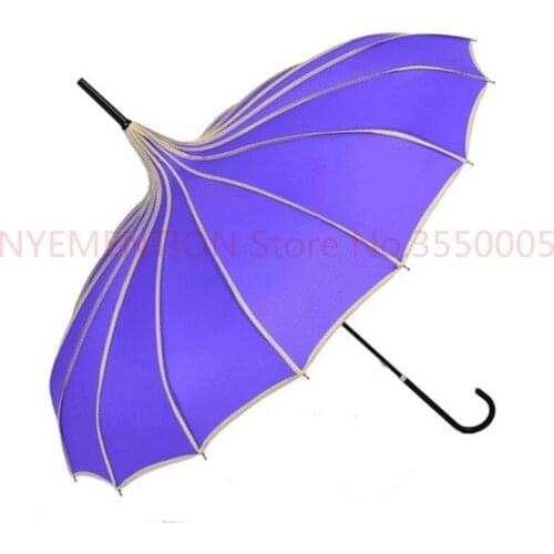 50 pcs/lot) Creative Design Black And White Striped Golf Umbrella Long-handled Straight Pagoda Umbrella