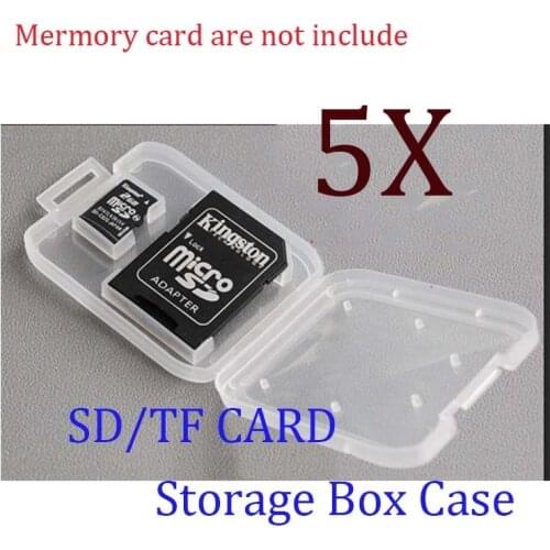 5x Cellphone Camera Memory Micro SD/TF Card Plastic Storage Box Case Container NEW