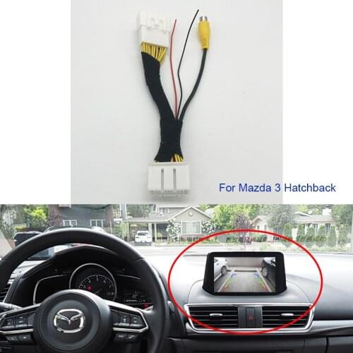 Rear View Camera Adapter RCA Connector Wire Harness Cable for Mazda 3 Hatchback 2013-2017