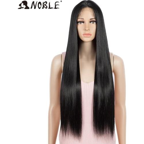 Noble Synthetic Lace Front Wig Lace Part Wig Straight 30" Blonde Wig Colored Wigs Cosplay Wigs For Black Women Lace Front Wig