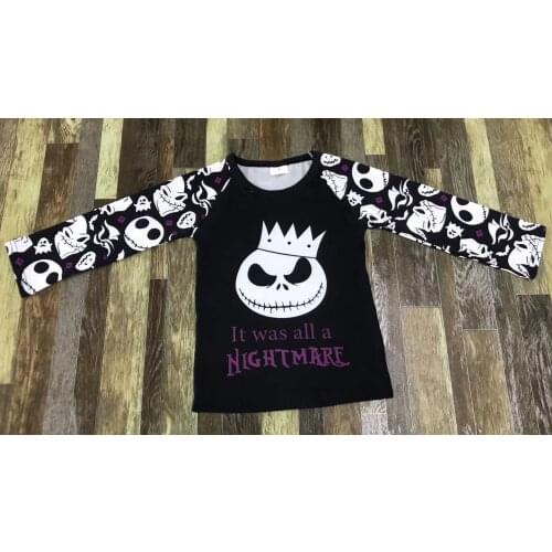 Childrens fall clothing Halloween boys and girls scary Skull print set collection