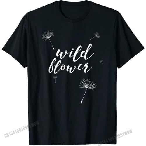 Wildflower Shirt, Wild Dandelion Seed Gift Top T-shirts T Shirt Cheap Cotton Custom Party Youth