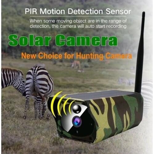 Solar IP Camera Camouflage Hunting Camera 1080P IP67 Waterproof Outdoor Wifi Security Surveillance CCTV Camrea IR Night Vision