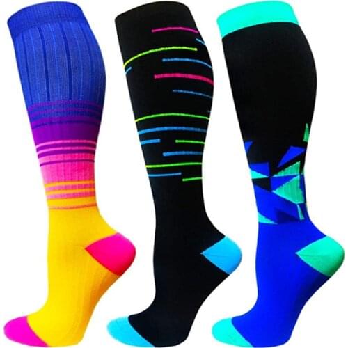 NEW Compression Stockings Running Socks 20-30 Mmhg Women Men Sports Socks for Marathon Cycling Football Soccer Varicose Veins