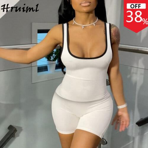 Wholesale Womens Tracksuit Tank Tops&short Pants Patchwork Knitted Plus Size Sets Casual Solid Color Fitness Tracksuits Womens