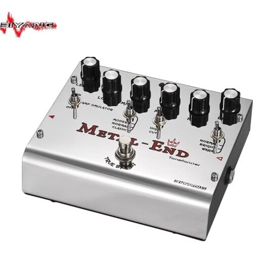 BIYANG METAL-END King High Gain Distortion Guitar Effect Pedal Built in Amplifier Simulator EQ True Bypass Full Metal Shell