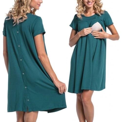 Casual pregnant women breastfeeding dress clothes pregnant pregnant women solid ladies feeding womens dresses home service
