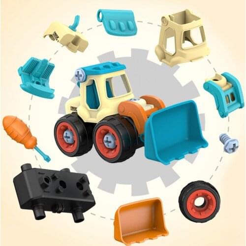 Nut Disassembly Loading Unloading Engineering Truck Excavator Bulldozer Kids Screw Boys Creative Tool Education Toys Car Model