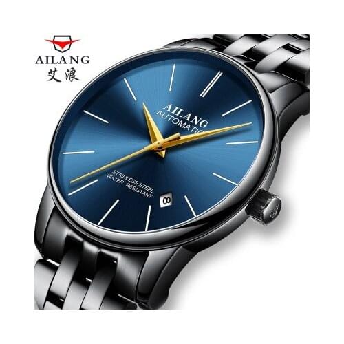 AILANG 2019 Top Luxury Automatic Mechanical watches ultra-thin New Fashion Simple Mens Watches Sapphire Waterproof Men Watches