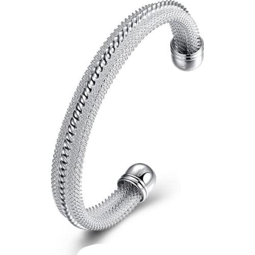 925 Sterling Silver Handmade Charm Bracelet &Bangle For Women Girls Fashion Wedding Elegant Jewelry sl149