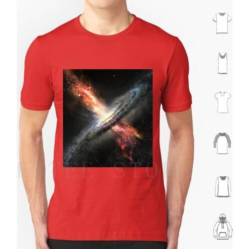 Blackhole Quasar High Quality Image T Shirt DIY Big Size 100% Cotton Blackhole Black Hole Space Galaxy Nebula Universe Milkyway
