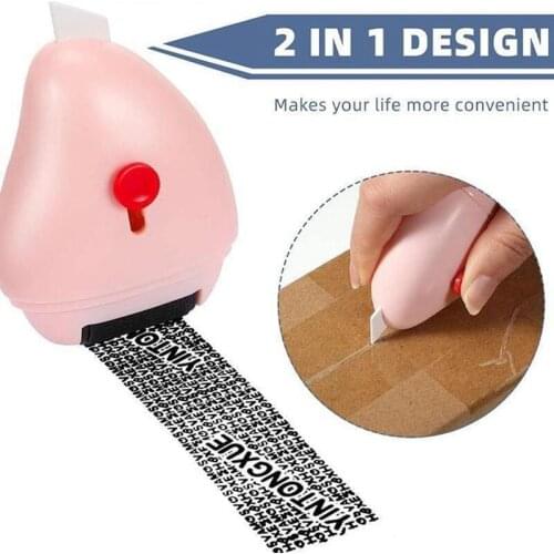 Identity Privacy Protection Stamp Data Protection Roller With Cutter Information Coverage Code Data Protector Security Seal