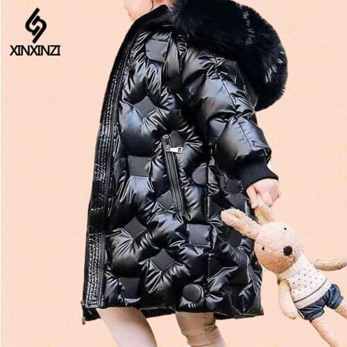 Childrens down jacket in winter of 2020, working clothes fur in winter, new childrens coat for girls childrens Park aged 4-12