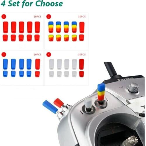 10PCS Rubber Transmitter Anti-slipping Stick Switch Cap Sheath for Frsky Flysky Futaba JR Radiolink Transmitter FPV Racing Drone