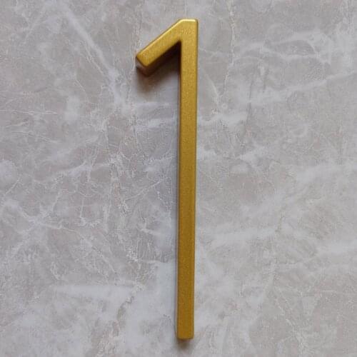 127mm Golden Floating Modern House Number Gold Door Home Address Numbers for House Digital Outdoor Sign Plates 5 In. #0~9 ABC