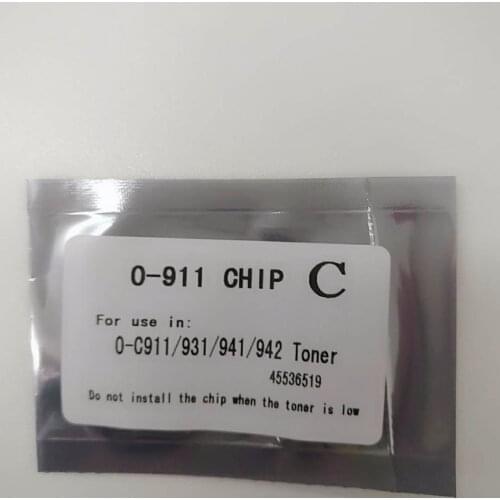 38K Cartridge toner chip Compatible for OKI C911 C931 C941 printer 45536505 45536505 45536507 45536508