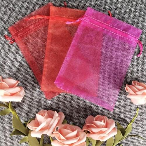 50 Pcs 15*20cm Plain Eugen Yarn Beam Pouches Christmas Wedding Gift Candy Bags Organza Gauze Element Jewelry Packaging 7ZSH317