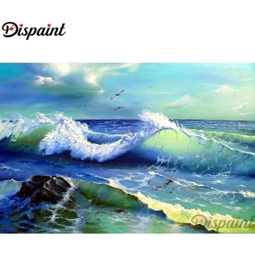 Dispaint Full Square/Round Drill 5D DIY Diamond Painting "Sea view" Embroidery Cross Stitch 3D Home Decor A10154