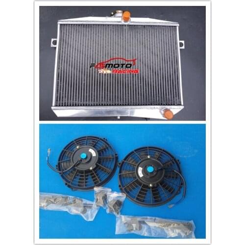 All Aluminum Radiator + FAN For 1959-1970 Volvo Amazon P1800 B18 B20 Engine GT MT