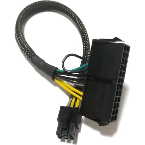 ATX PSU Standard 24Pin Female to 6P Male Internal Power Adapter Converter Cable For Dell 6 PIN 3060 5060 7060 Mainboard 30CM