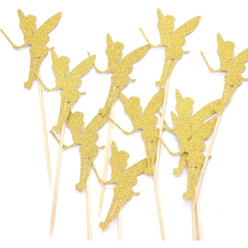 20pcs Glitter Angel Fairy Cupcake Muffin Cake Topper Picker Wedding Favour